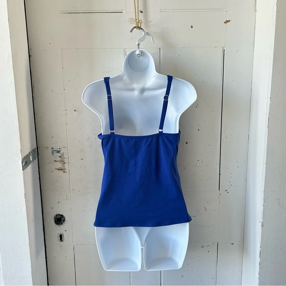 Chaps Royal Blue Tankini Swim Top
